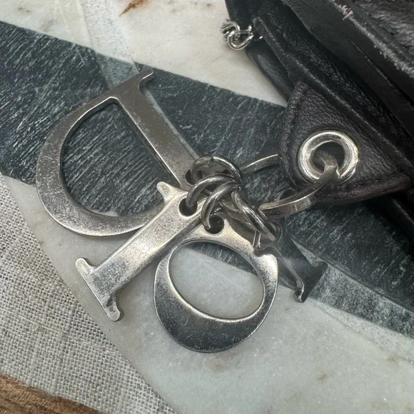 CHRISTIAN DIOR LADY DIOR CHAIN WALLET 100%AUTHENTIC VERY GOOD USED CONDITION EUC - Picture 13 of 16